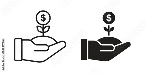 Investment icons for website design and development, app development. EPS10