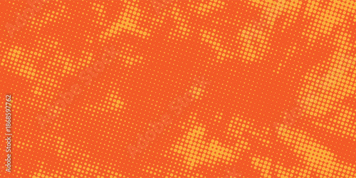 Minimalist orange dotted texture forming an abstract pattern, suitable for corporate branding, posters, and web backgrounds.