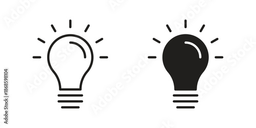 Lightbulb icons for website design and development, app development. EPS10
