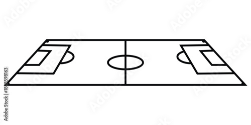 Top-View Sports Field and Stadium Vector Set – Soccer, Tennis, Basketball, Hockey, and American Football Icons