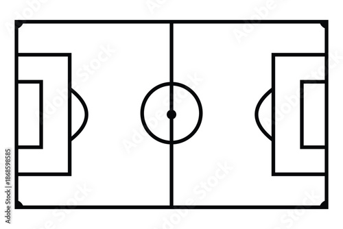 Top-View Sports Field and Stadium Vector Set – Soccer, Tennis, Basketball, Hockey, and American Football Icons