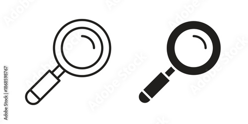 Loupe icons for website design and development, app development. EPS10