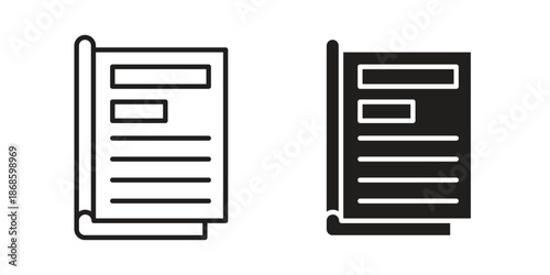 Magazines icons for website design and development, app development. EPS10