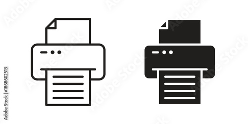 Print button icons for website design and development, app development. EPS10