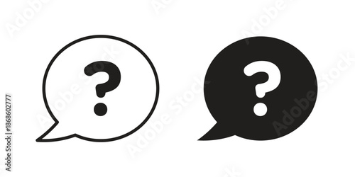 Question icons for website design and development, app development. EPS10