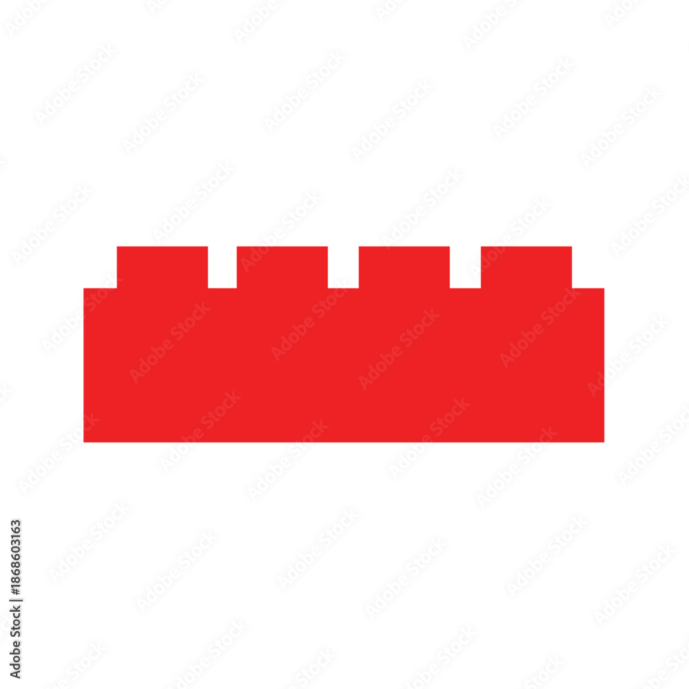 Obraz premium Lego Brick Silhouette Vector Image