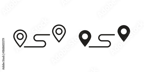 Route icons for website design and development, app development. EPS10