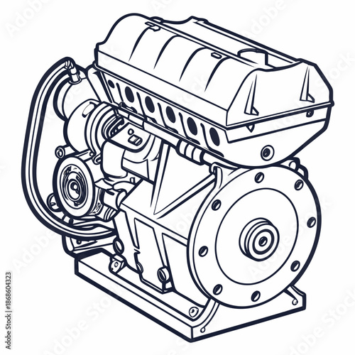 Mechanical engine diagram