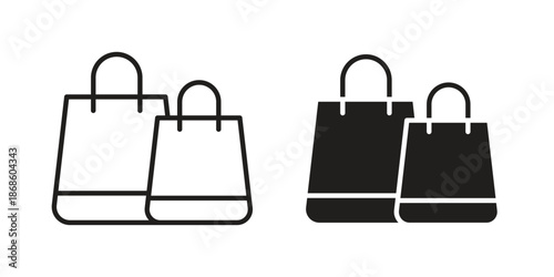 Shopping Bags icons for website design and development, app development. EPS10