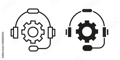 Technical support icons for website design and development, app development. EPS10
