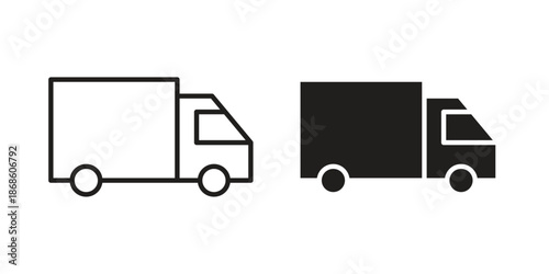Truck icons for website design and development, app development. EPS10