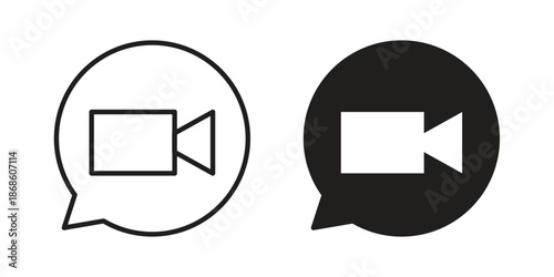 Video call icons for website design and development, app development. EPS10