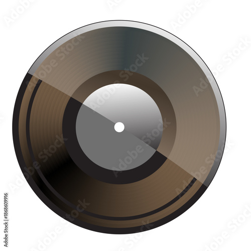 Retro vinyl record, vintage vinyl record isolated on white background. Vector, designer illustration