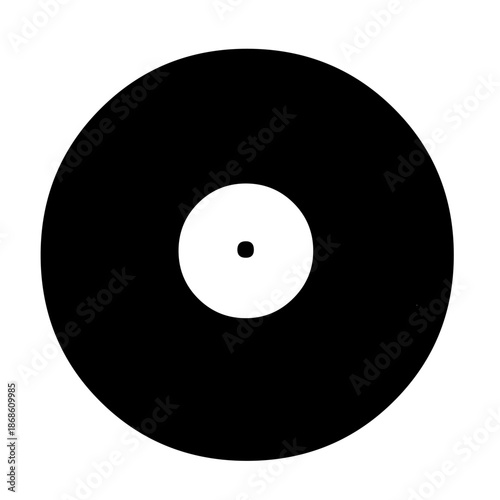 Retro vinyl record, vintage vinyl record isolated on white background. Vector, designer illustration