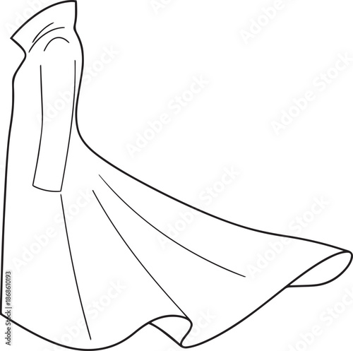 silhouette of clean vector of FluxTail Silhouette Coat isolated on white background