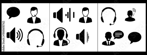 Communication icons set