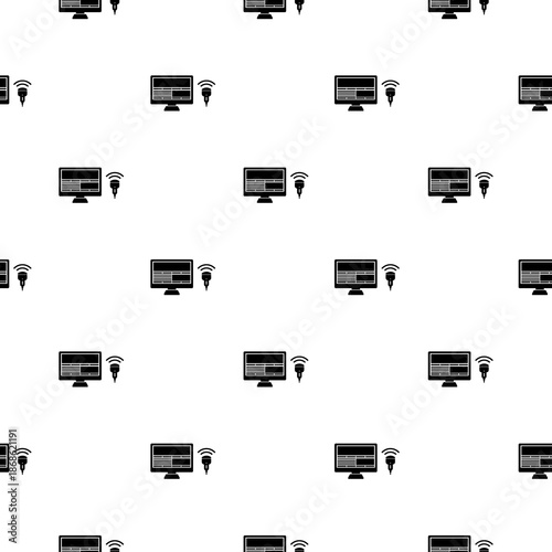 Ultrasound diagnosis seamless pattern isolated on white background