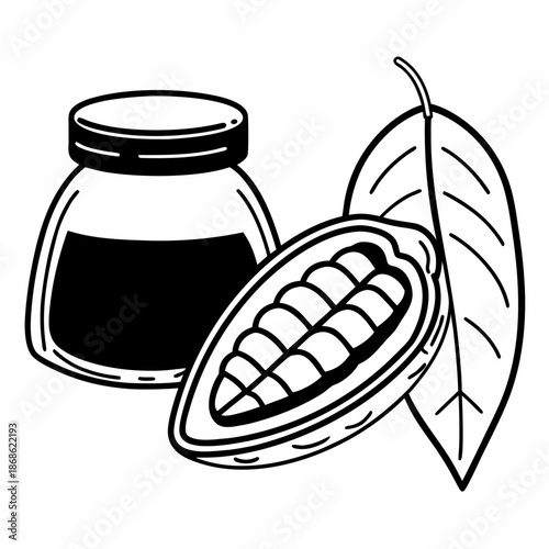 vector illustration of a jar of butter