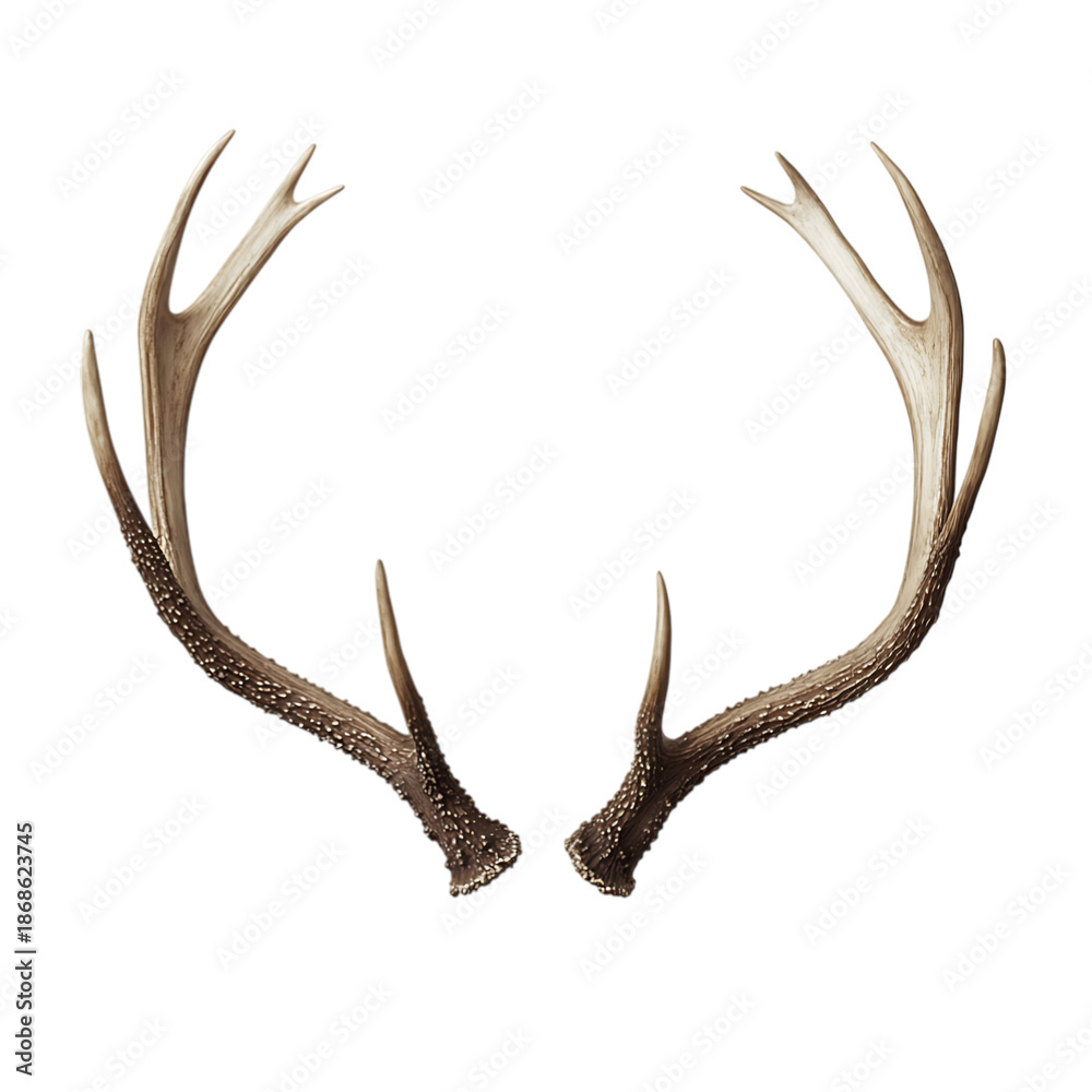 Fototapeta premium Antlers isolated on white and transparent background