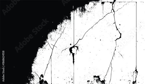 Damaged Concrete Wall Abstract Texture. 