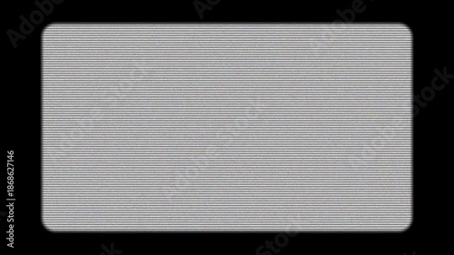 Old TV screen frame placeholder with CRT scan lines VHS noise seamless loop animation. 4K animated old TV template for CRT effects, old TV frame overlay, retro video editing, and vintage film texture.