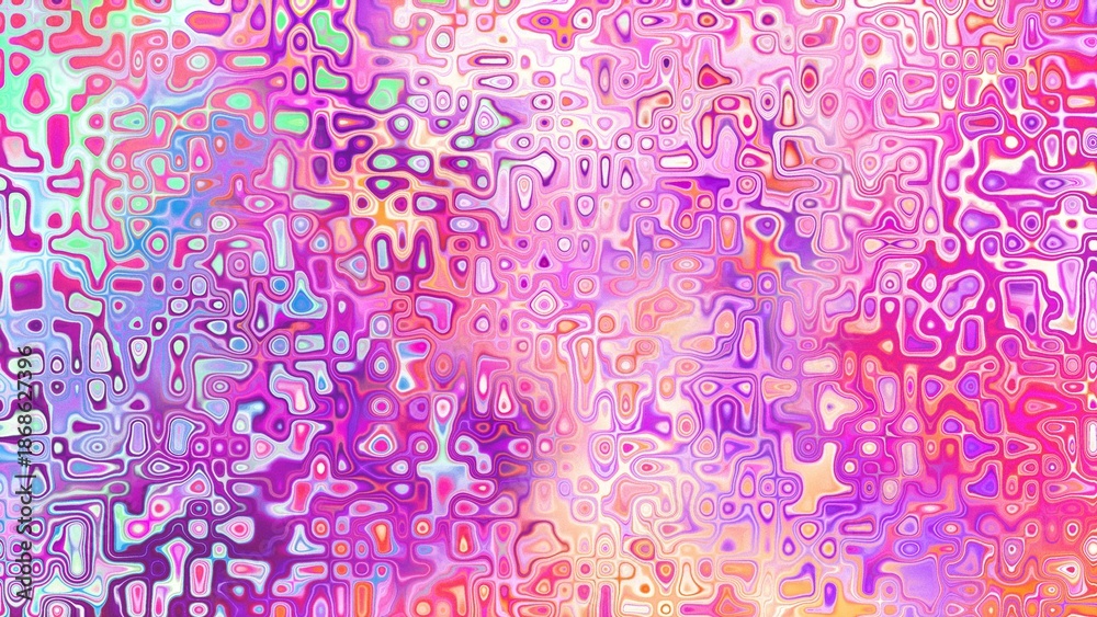 Fototapeta premium Abstract organic cellular texture with soft purple and pink tones, fluid mosaic pattern and dreamy digital surface