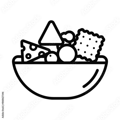 assorted cheese and crackers in bowl