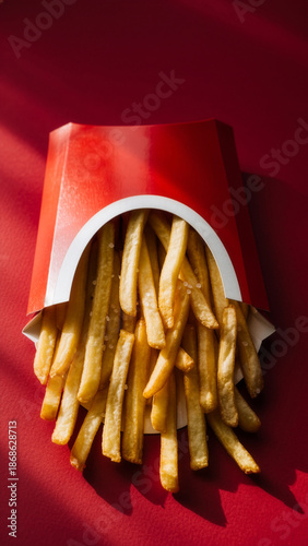 french fries on a white background