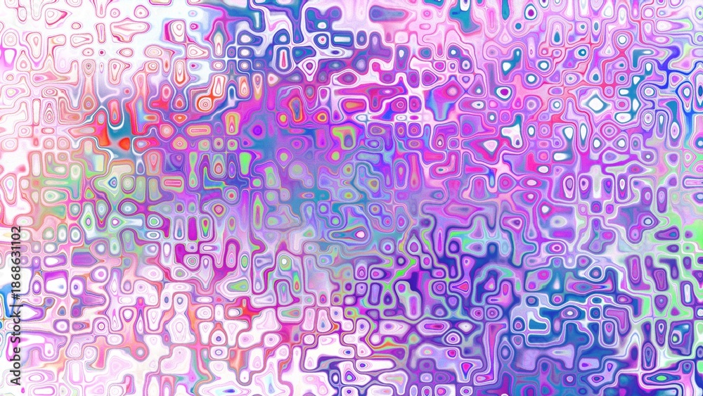 Fototapeta premium Abstract organic cellular texture with soft purple and pink tones, fluid mosaic pattern and dreamy digital surface