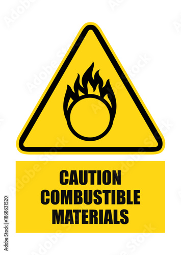Caution Combustible materials