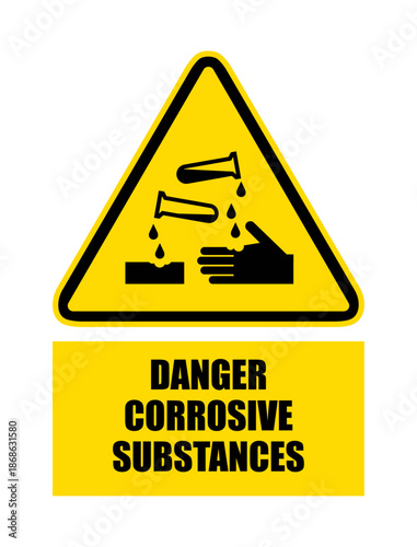 DANGER corrosive substances