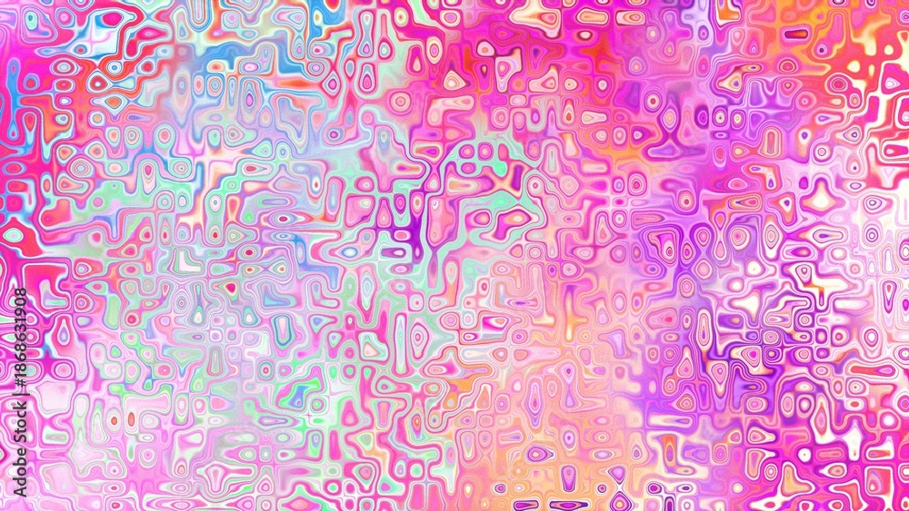 Fototapeta premium Abstract organic cellular texture with soft purple and pink tones, fluid mosaic pattern and dreamy digital surface