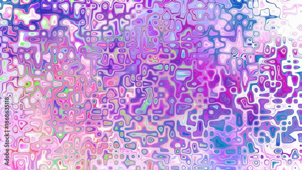 Fototapeta premium Abstract organic cellular texture with soft purple and pink tones, fluid mosaic pattern and dreamy digital surface