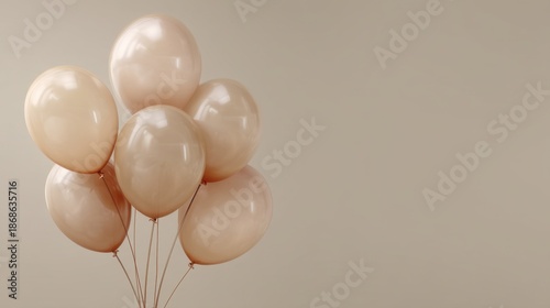 Wallpaper Mural Elegant beige balloons against minimalist background. Torontodigital.ca