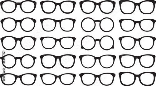 Fashion glasses silhouette vector