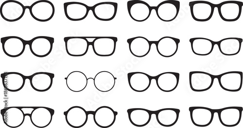 Fashion glasses silhouette vector