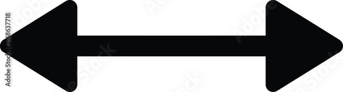 Bidirectional arrow symbol for ui elements and indicating horizontal movement
