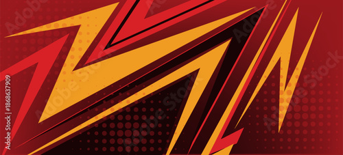 Abstract Red Sports Background Vector. International Sports Day Banner Illustration