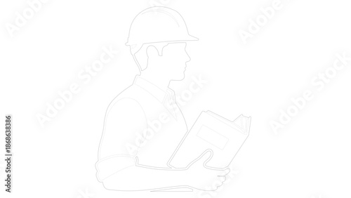 Silhouette of Baseball Umpire Holding Scorecard