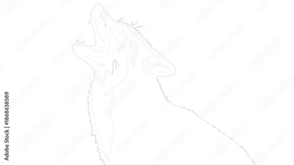 Fototapeta premium Dramatic Black and White Sketch of a Horse in Motion