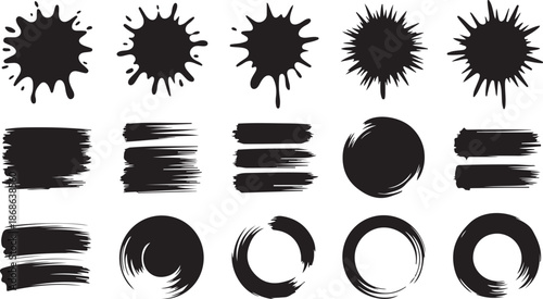 Grunge vector hand drawn elements