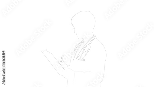 Silhouette of Person Reading Book with Glasses