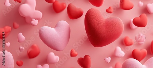 Image technology showcases a 3D love balloon background for a Valentine wedding romance