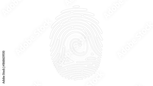 Minimalist Fingerprint with Swirling Pattern in Monochrome