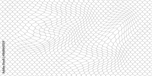 Curved net pattern. Seamless design for sportswear or equipment like soccer goals, volleyball nets, basketball hoops, hockey nets, and athletic gear