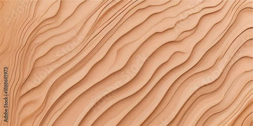 A natural brown wood texture background blends with the dry grain of a desert sand pattern to create a rough, textured surface design featuring organic waves and oak material