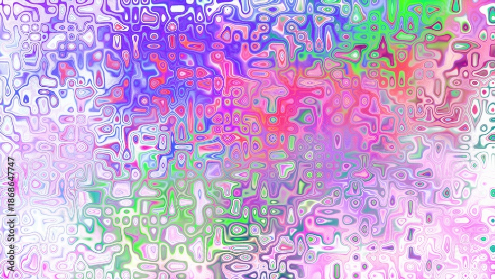 Obraz premium Abstract organic cellular texture with soft purple and pink tones, fluid mosaic pattern and dreamy digital surface