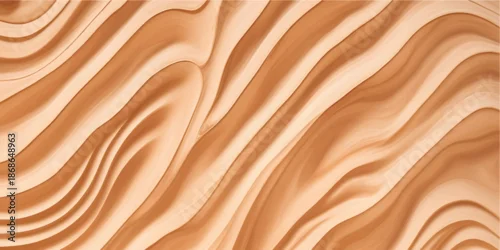 Panel kuchenny z motywem Luxurious golden and brown silk fabric texture features elegant satin waves and a flowing sand dune pattern for a nature-inspired desert backdrop wallpaper design