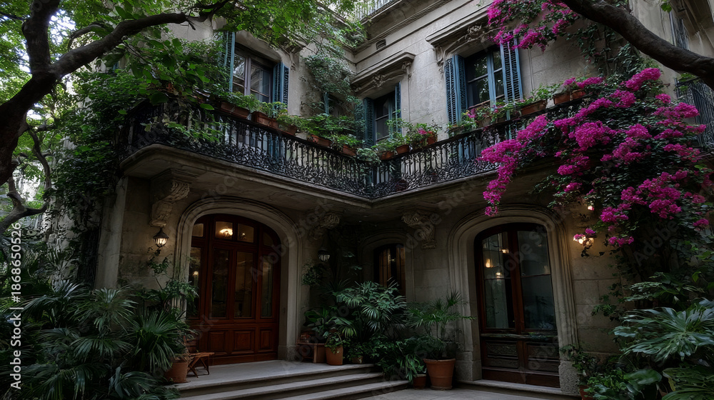 Fototapeta premium Picturesque old house in Spain. Barcelona