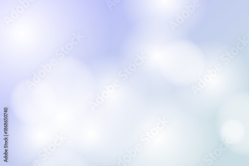 光と丸いぼかしが重なる淡い青の幻想的な抽象背景イラスト